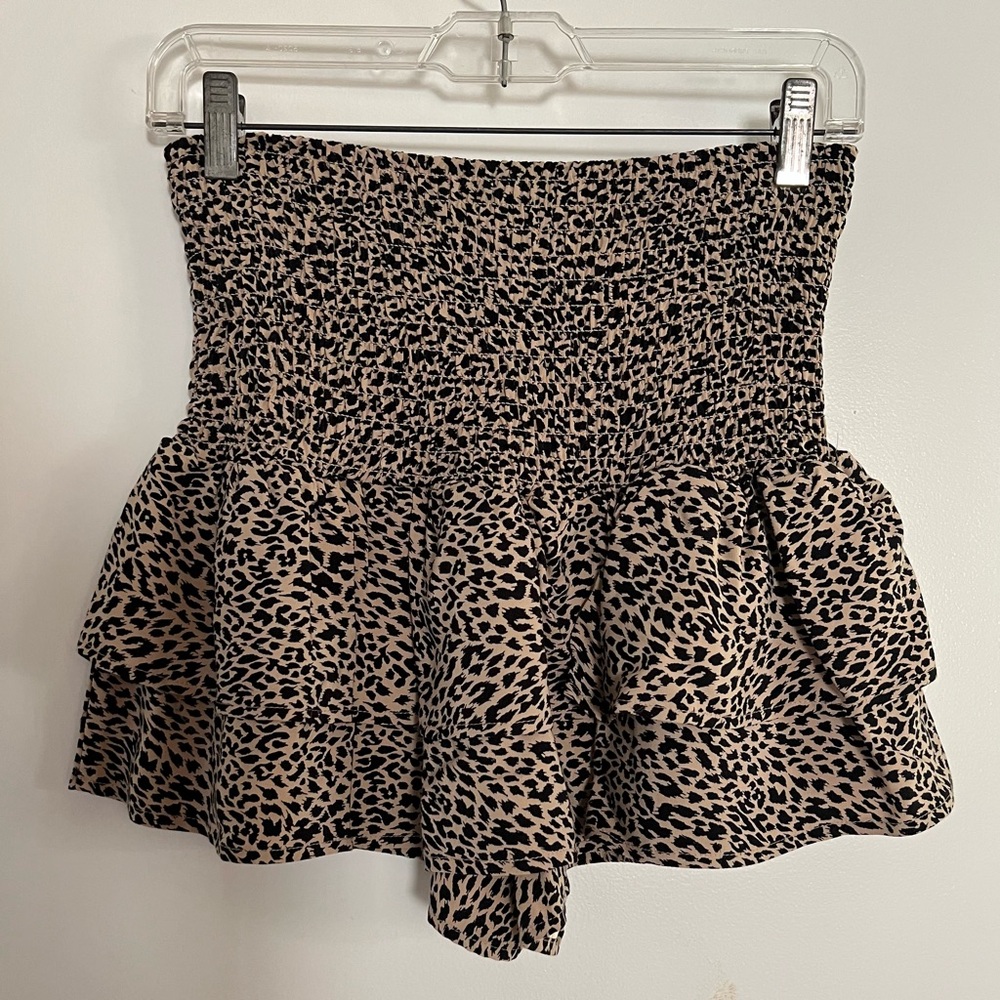 Zara Animal Print Ruffle Shorts - Picture 4 of 6